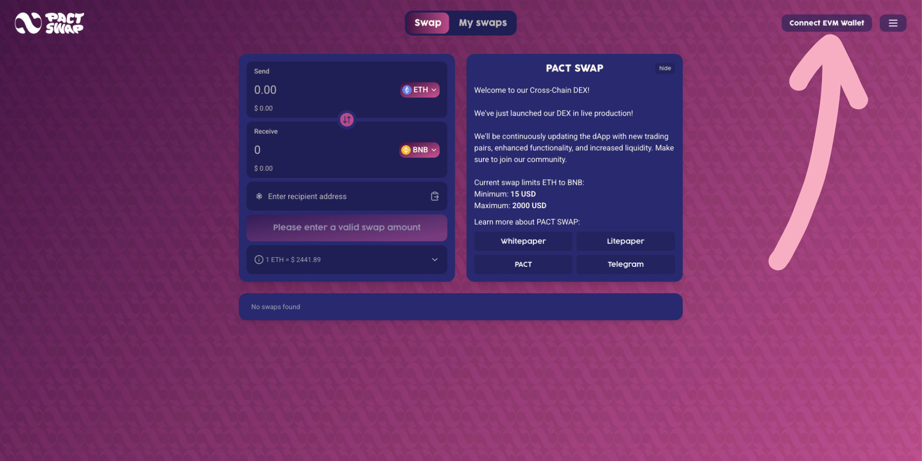 Swapping - A Quick Guide - Pact Swap Documentation