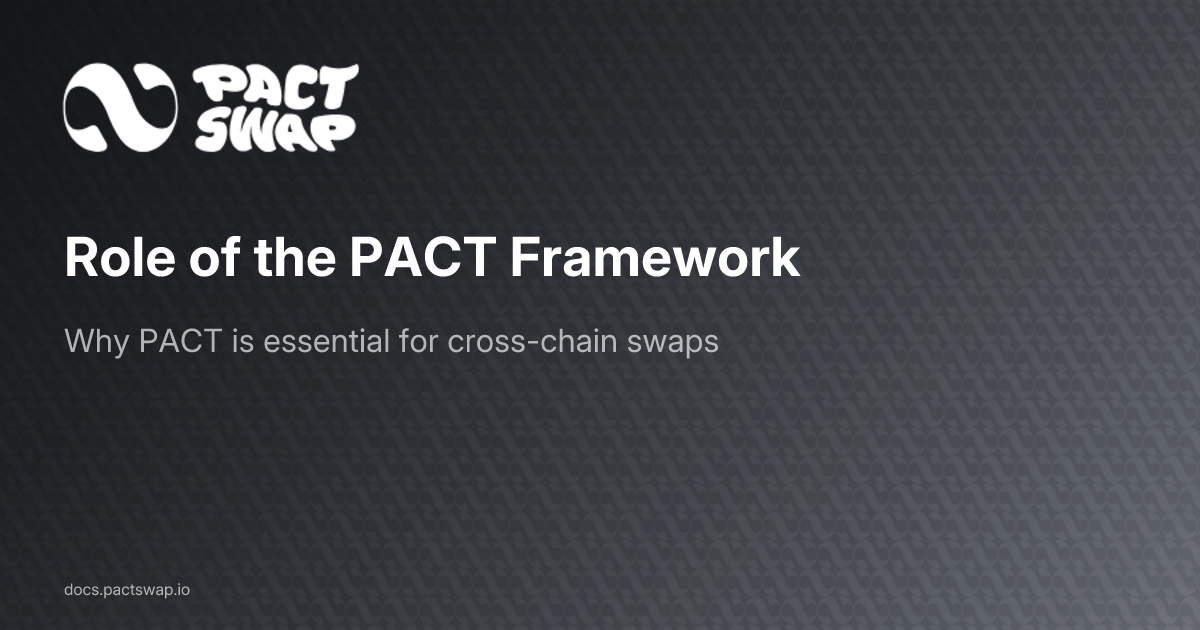 Pact Role of the PACT Framework - Pact Swap Documentation